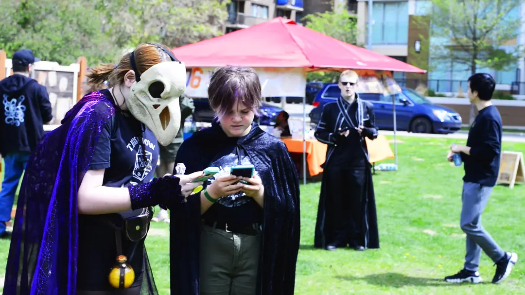 Players in cosplay attenting the event