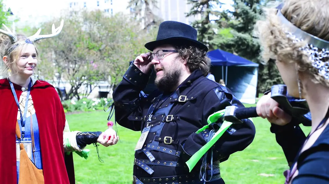 A gathering of NPC actors